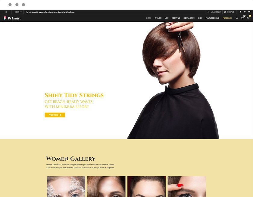 Beauty Salon demo storefront