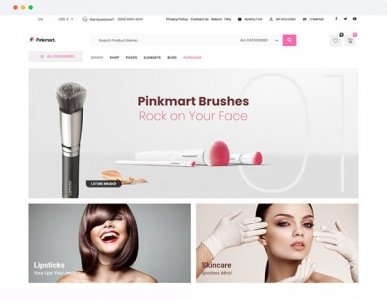 Pinkmart Cosmetic market demo storefront