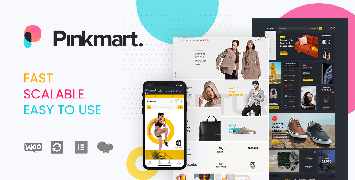 Pinkmart WooCommerce theme cover showing a fashion storefront layout